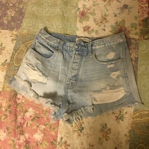 A&F high waisted shorts